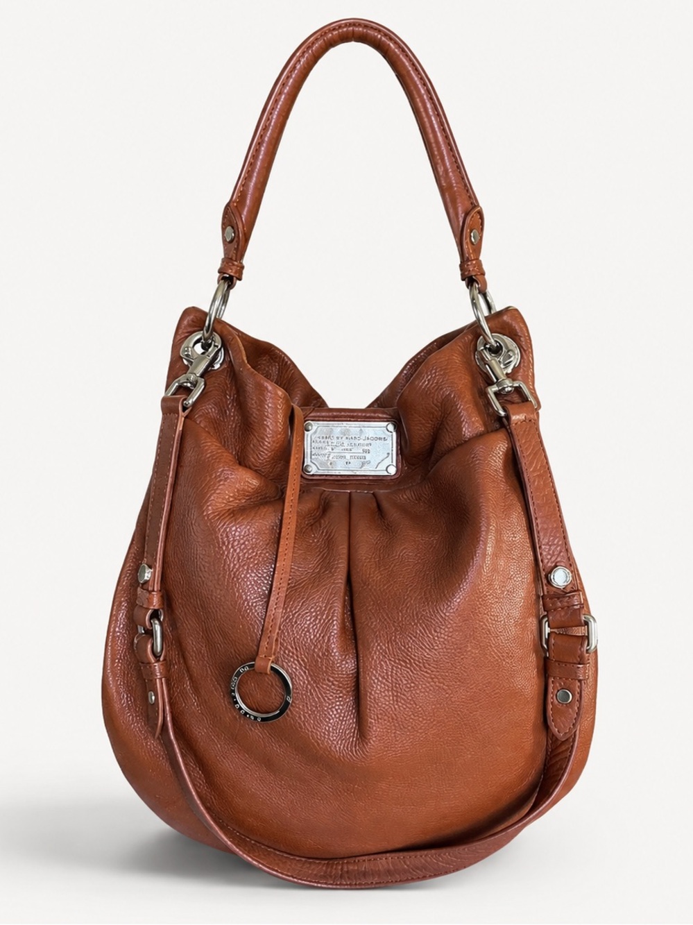Marc by Marc Jacobs Classic Q Lil Ukita Brown Leather Hobo Crossbody Dust Bag